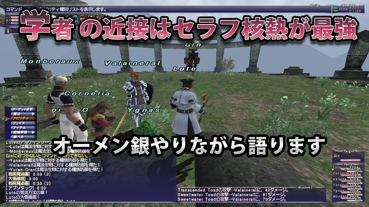 【FF11】学者の近接はセラフ核熱が最強です【オーメン銀】