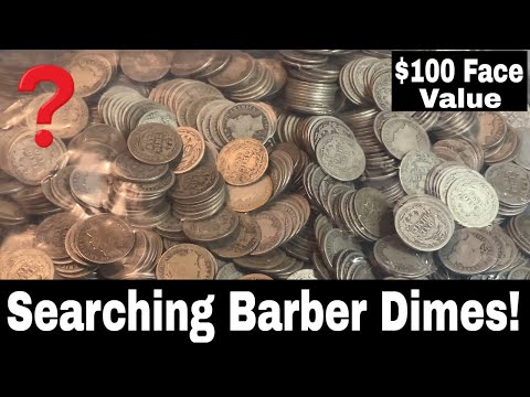 $100 Bag of Old Silver Coins - Barber Dime Junk Silver Purchase & Hunt
