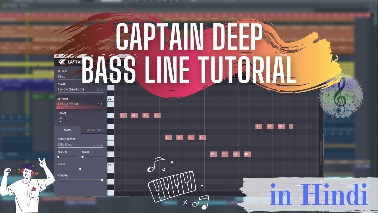 Create Bassline automatically with Captain deep Music production