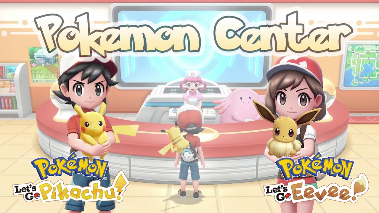 Pokemon Center - Pokemon Let's Go Pikachu and Eevee Game Music - YouTube