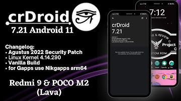 Review Update Custom ROM CRDroid 7.21 Android 11 | Redmi 9 | Poco M2 | Lava