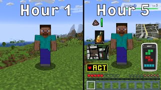 Minecraft Speedrun, but every 5 minutes the HUD gets worse...