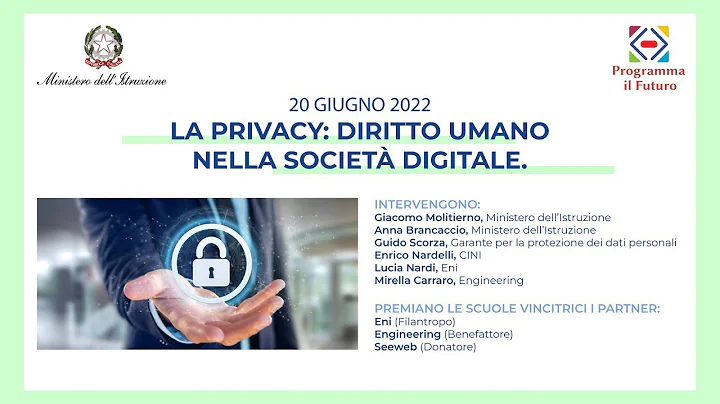 Premiazione concorso "La privacy: diritto umano nella societ digitale" | 20 giugno 2022