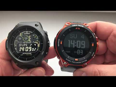 Casio WSD-F10 Vs Pro Trek WSD-F20 / Смарт часы Касио на Android Wear