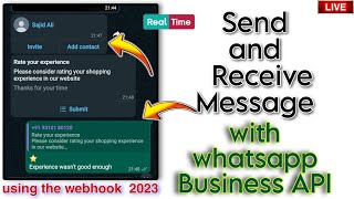 WhatsApp Business API Webhook Integration - Send and Receive Messages | Live Practical Working 2023