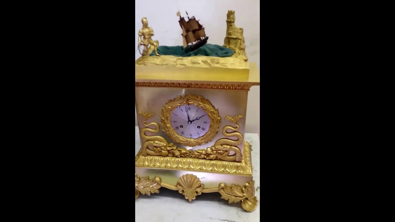 French Industrial Revolution Automaton Clock C1860