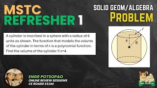 MSTC REFRESHER 1 | PROBLEM 07 of 25 |  Solid Geometry/Algebra | CELE REVIEW | ENGR POTSOPAO