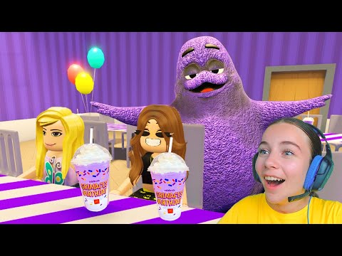 С ДНЕМ РОЖДЕНИЯ ГРИМАС ШЕЙК С АЛЁНОЙ в ROBLOX Grimace's Birthday