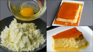 I Combined Egg With Milk Powder \& Make This Creamy \& Delicious Pudding Dessert | Powder Milk Pudding