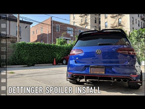 Oettinger Style Spoiler from AliExpress Install | MK7 Golf GTI R - YouTube