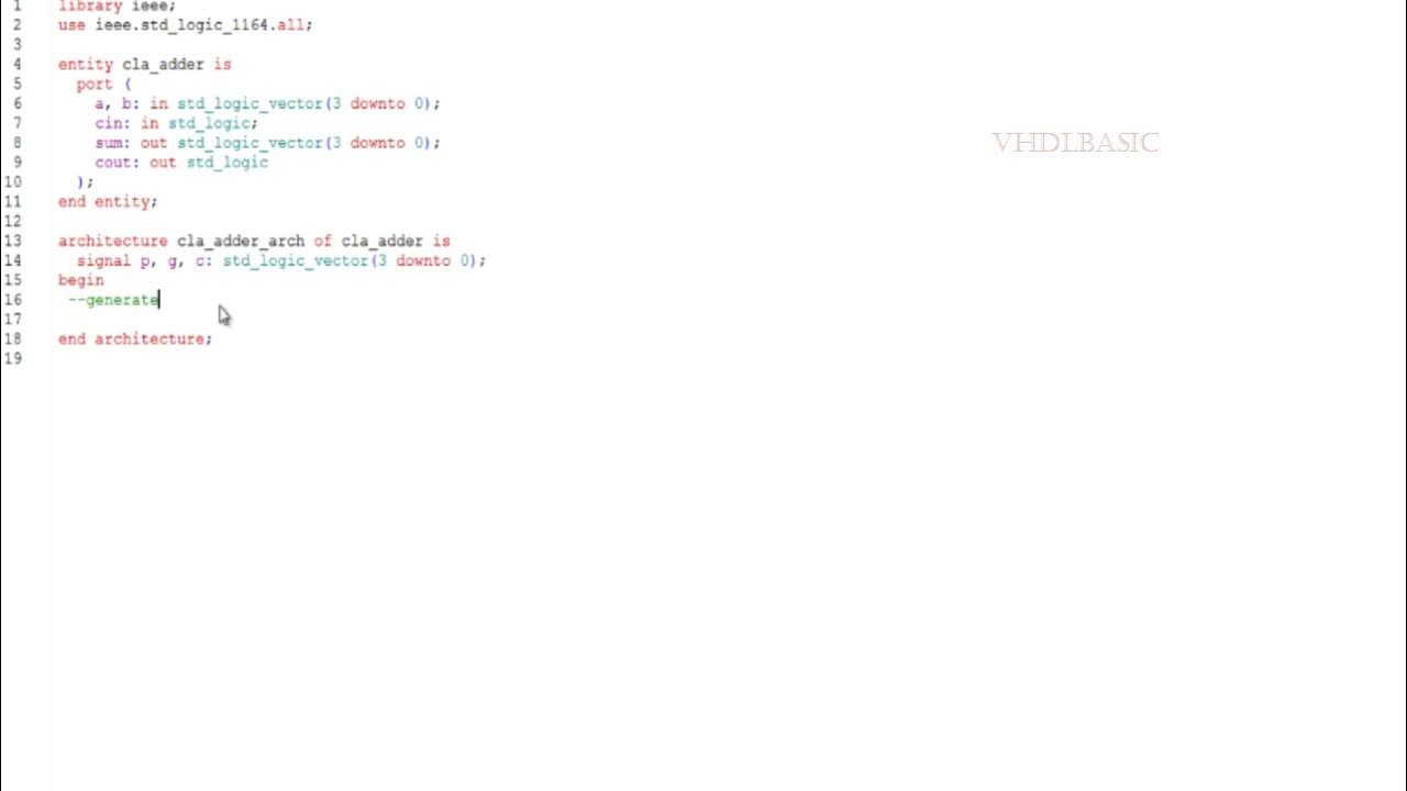 Carry look ahead adder in VHDL - YouTube