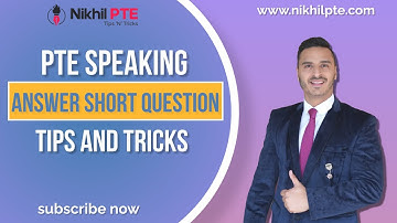PTE SPEAKING - ANSWER SHORT QUESTION || TIPS AND TRICKS BY NIKHIL || PTE BY NIKHIL || #nikhilpte
