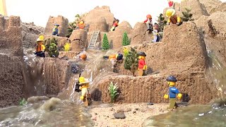 LEGO DAM BREACH VIDEOS PART 18  SAND CASTLES COLLAPSES