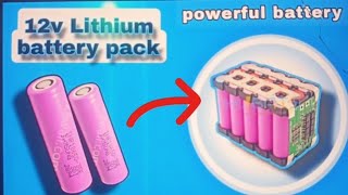 Diy 12v lithium battery pack😱 #12v lithium battery charger