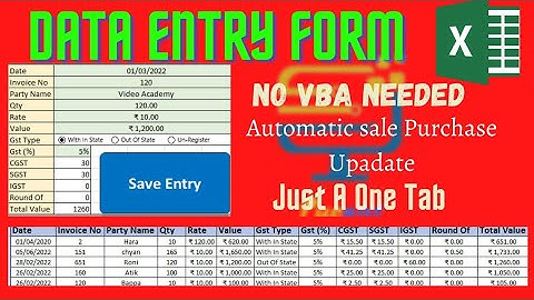 SUPER EASY Excel Data Entry Form (NO VBA)