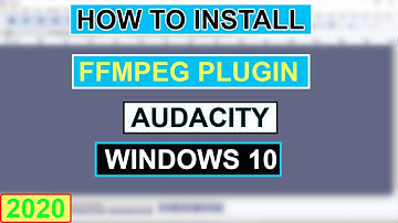 How To Install FFmpeg for Audacity Windows 10 [ 2020 ]