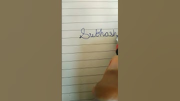 write SUBHASH ☺ #alphabets #creativewriting #cursivehandwriting #calligraphy #cursive #dailyvideo