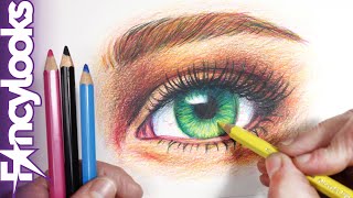 Cómo dibujar un ojo realista con sólo cuatro colores-paso a paso