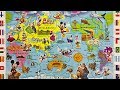 Mickey Mouse Puzzle Let's play with the world map!  ミッキーマウス  パズル  世界地図であそぼう！