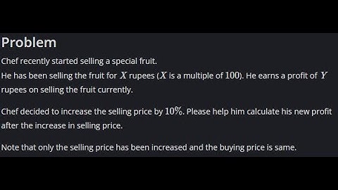 codechef problems profit increment START75