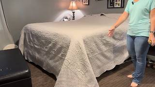 HOMBYS Oversized King Bedspreads 122x138, Quilt Set Extra Wide & Lightweight Bedding Set, Soft, Du