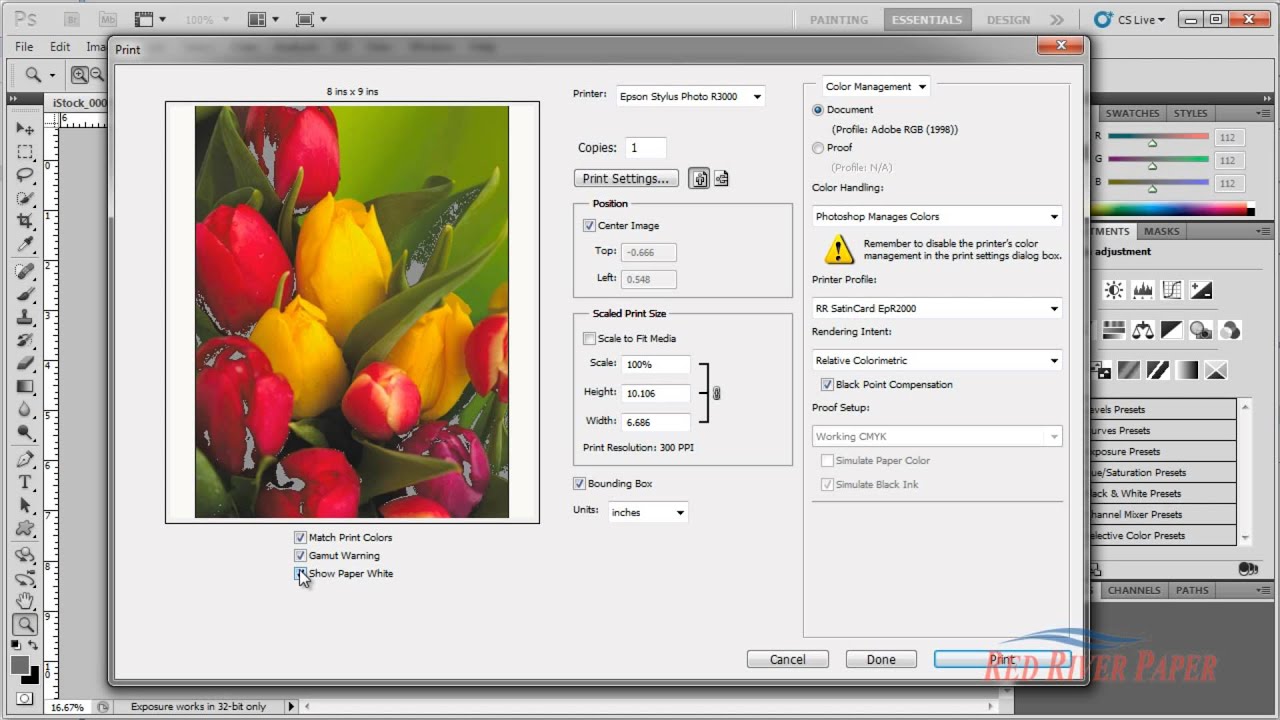 How To Use ICC Color Printer Profiles Photoshop CS5 Epson YouTube How To Use ICC Color Printer Profiles Photoshop CS5 Epson YouTube