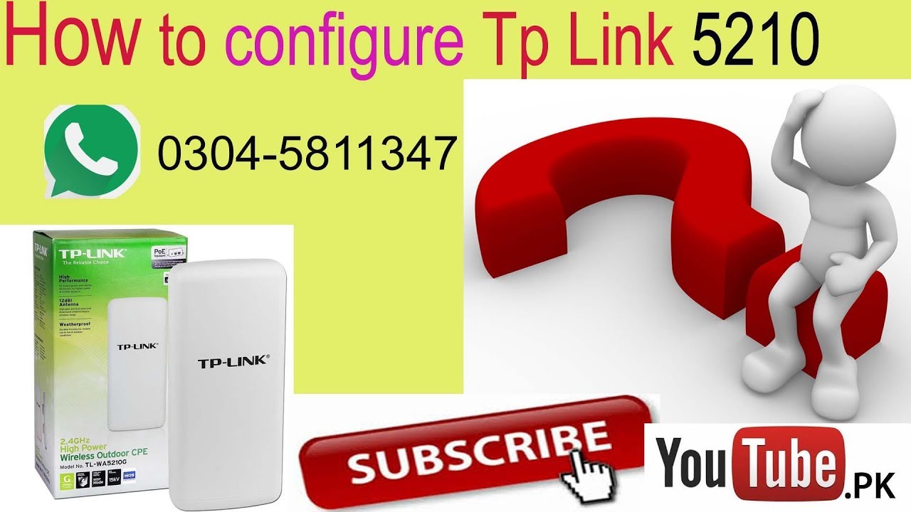 how to configure tp link 5210 - YouTube