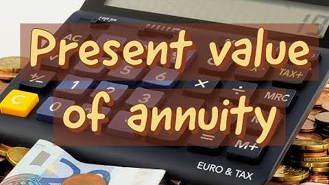 Present value of annuity with a calculated example (Time value of money, financial Management)