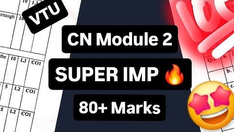 CN MODULE 2 EXAM SUPER IMP 💯🤩 | BCS502 Computer Network | 22 Scheme VTU 5th SEM CSE #vtu #cse #exams