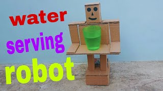 how to make a water and food serving robot#viral video #trending#serving amazing robot 😱😱😱😱😱😱