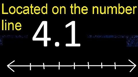 Located 4.1 on the number line 4,1 . Locating decimal numbers . represented