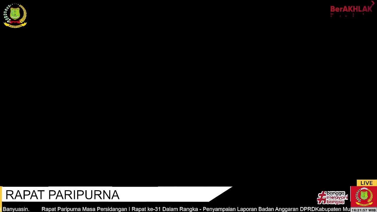 Live Stream Sekretariat DPRD Kabupaten Musi Banyuasin Rapat Paripurna Masa Persidangan 1 Rapat Ke 31
