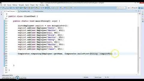 Java 8 Comparator’s(nullsFirst()and nullsLast()) methods