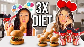 Eating 3X NAYVEE'S DiET For 24 hours! *iN DISNEYLAND*