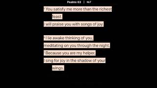 Psalm 63:5 - Bible Songs