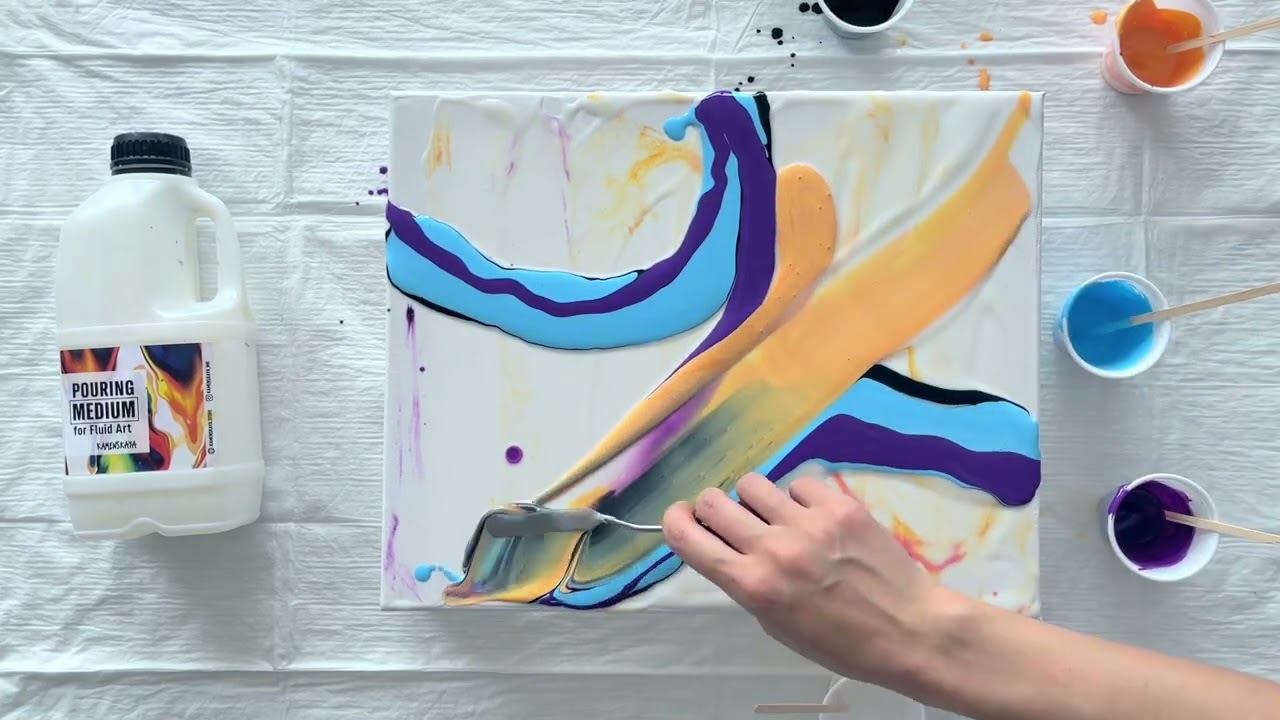 Fluid Art With Kamenskaya Pouring Medium And Acrylic Inks Another Fluid Art With Kamenskaya Pouring Medium And Acrylic Inks Another