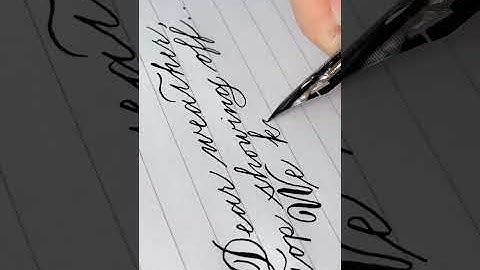How to Write English Cursive with Nikko G nib