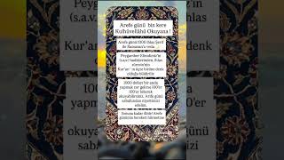 Arefe Gününü Boş Geçirme