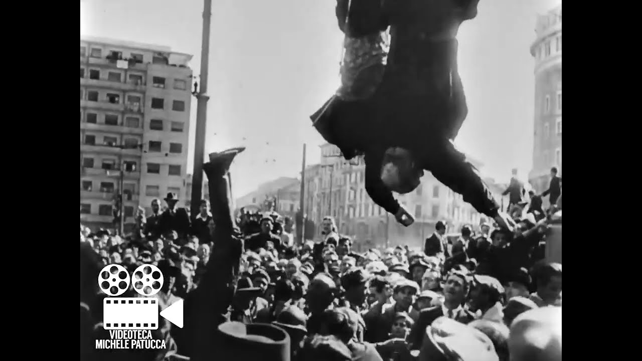 Benito Mussolini e gli altri Fascisti a Piazzale Loreto | Filmato americano WWII (29-4-1945)