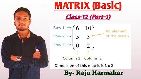 Matrices class 12 , Bengali medium , Different type matrices & matrix multiplication