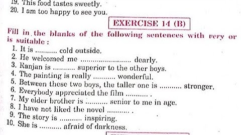 Syntax Exercise 14 B Adverb Error from excellent book class 12 solved by Ramesh Sir