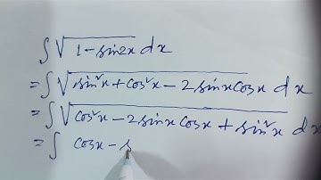 Evaluate : integrate sqrt(1 - sin 2x) dx