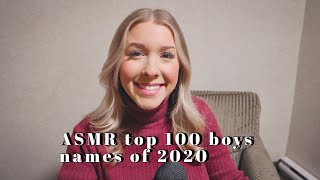 ASMR top 100 baby boy names of 2020 screenshot 5