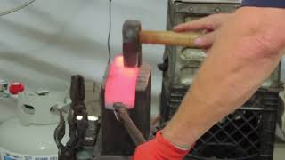 Drawing out a damascus billet on my rolling mill Wealth