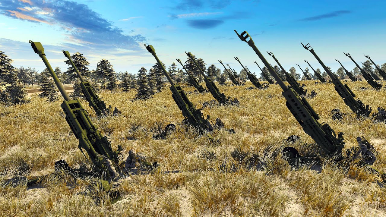 Ukrainian massive M777 howitzer destroys Russian vehicle convoy | Cold War 1.7.4 Cinematic