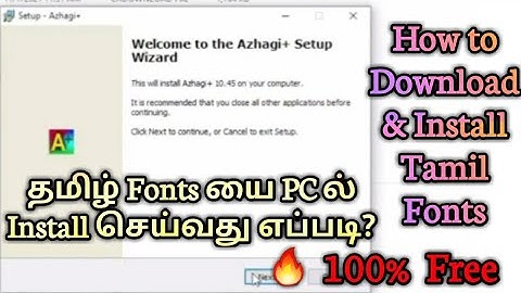 How to Install Tamil Fonts using Software⚡️| How to Download and Install Azhagiplus software | TiT
