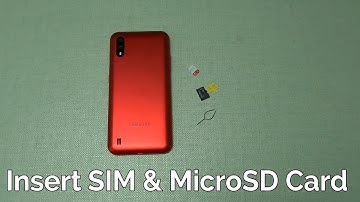 Samsung Galaxy M01: Insert SIM & MicroSD Card