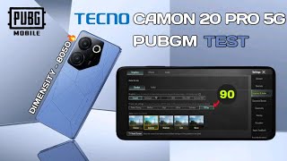 Tecno Camon 20 Pro 5G Pubgm 90FPS D8050🚀 Gameplay Test