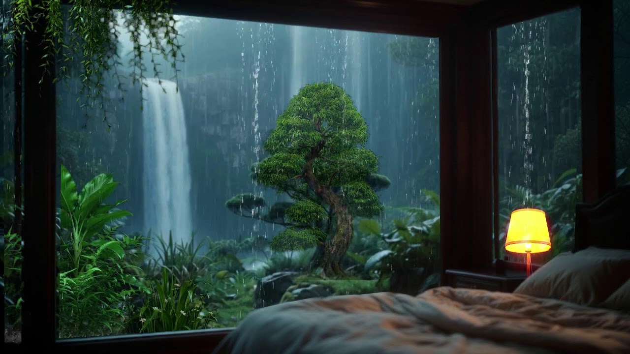 Finally Sleep Better: Heavy Rain & Soft Piano in a Cozy Room Changed My Nights 😴