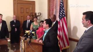 Giancarlo Tello undocumented student speak up at New Jersey State House in Trenton